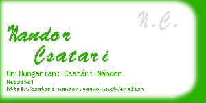 nandor csatari business card